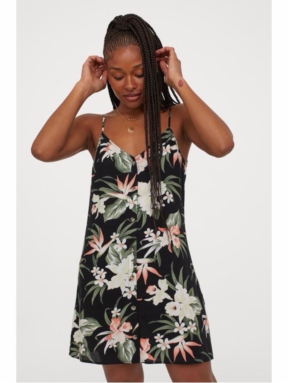 H&M V-neck Slip-style Cami Dress